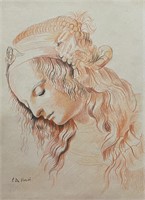 Leonardo da Vinci - Drawing on paper