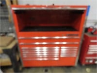 Matco 5 red tool box. w/keys. 56"x25"x64.5"