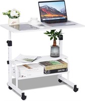 $59  Portable Desk with Wheels  Adjustable  32 Inc