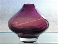 Purple Glass Vase By Aimo Okkolin For Riihimäen