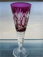 Amethyst-To-Clear Cut Crystal Vase