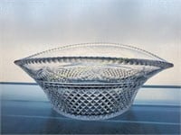 Oval Basket Crystal Dish