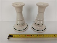 Longaberger Pottery Candle Sticks