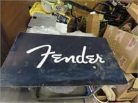 Fender guitar sign. Plastic.