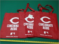 3 - Cincinnati Reds Reusable Bags
