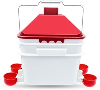 $33  ZenxyHoC 2 Gallons Chicken Waterer with 4 Cup