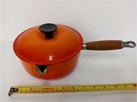 Vintage LeCreuset Enameled  Cast Iron Sauce Pan