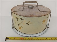 Early Decoware Metal Cake Carrier