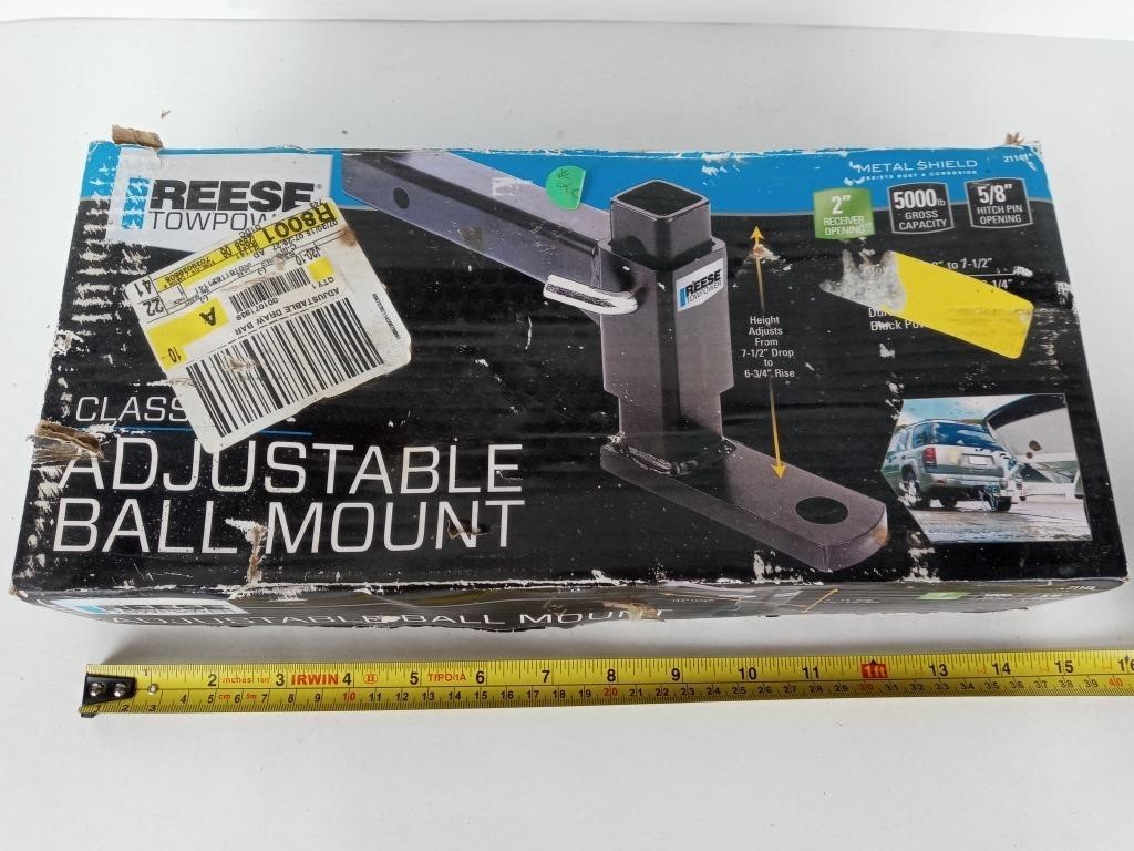 Reese 5000 lb Adjustable Ball Mount Hitch