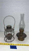 Dietz #39 steel clad lantern & oil lamp