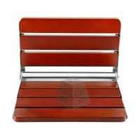 Dyna-Living Teak Folding Shower Seat Wall Mounted