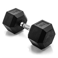 CAP Barbell 50 LB Coated Hex Dumbbell Weight, New