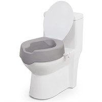 OasisSpace Toilet Seat Risers with Lid and Lock- P