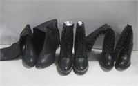 Three Pair Of Women's Boots See Info