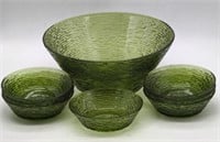 (JL) Vintage Soreno glass salad bowls largest 5"