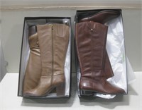 Two Pair Of Women's High Leg Boots See Info