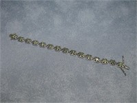 Sterling Silver Peridot Bracelet Hallmarked