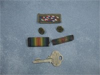 Military Ribbons, Patch & US Property Key