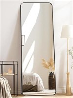 Anpark Black Rectangle Mirror Full Length with Sta