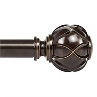 KAMANINA 1 Inch Curtain Rod Telescoping Single Dra