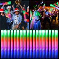 Bietrun 105Pcs Foam Glow Sticks, LED Light up Foam