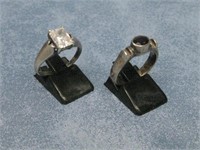 Sterling Silver Cubic Zirconia & Tanzanite Rings