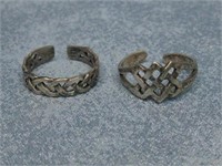 Two Sterling Silver Rings Hallmarked