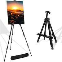 NIECHO 66 Inches Black Easel Stand,Aluminum Metal
