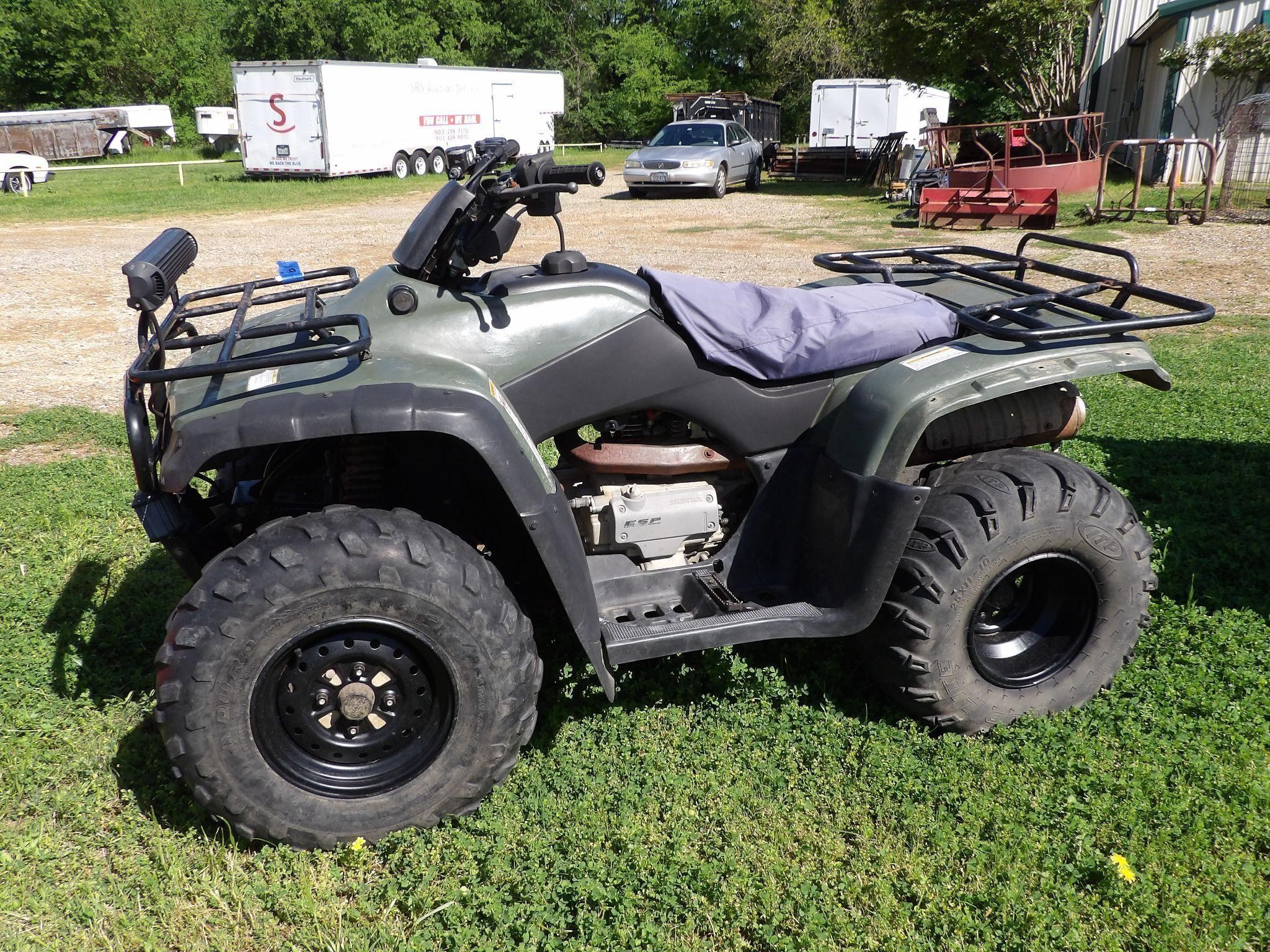 2001 Honda TRX350TE 2WD 4 Wheeler - runs & drives