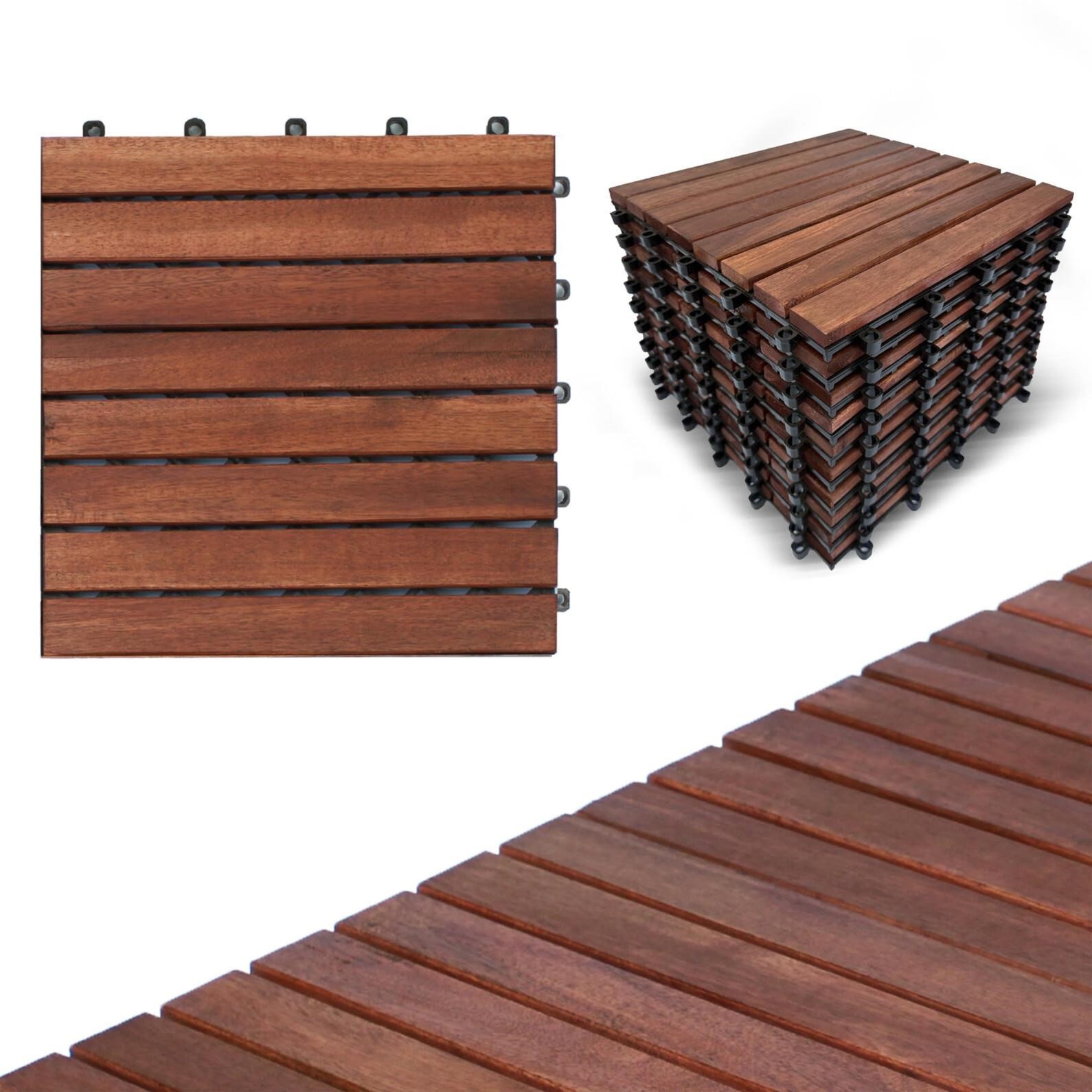 CLOVERHOLM Interlocking Deck Tiles-10PCS Waterproo