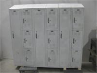 15"x 6'x 5' White Lockers