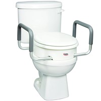 Carex 3.5 Inch Raised Toilet Seat with Arms - For
