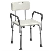 Medline Shower Chair Seat with Padded Armrests and