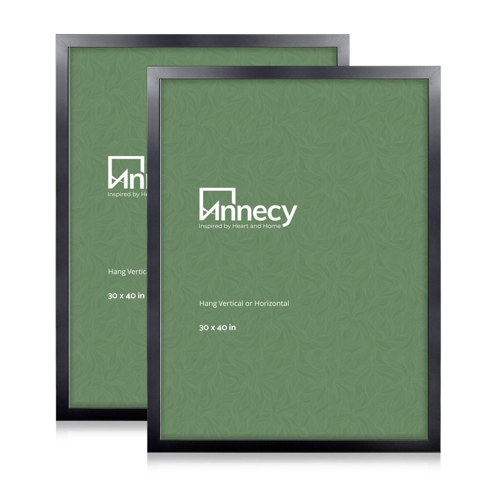Annecy 30x40 Picture Frame Black (2 Pack), 30 x 40