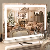 Vierose Large Vanity Mirror with Lights, 31"x 21"