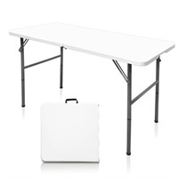 Gocamptoo Folding Table,4ft Indoor Outdoor Heavy D