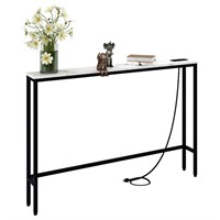 Leomonio 5.9" Skinny Console Table with Outlet, 47