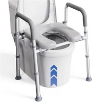 Eillion Raised Toilet Seat with Handles for Elderl