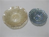 Two Carnival Glass Bowls See Info