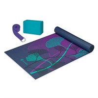 Gaiam Beginner's Yoga Starter Kit Set (Yoga Mat, Y