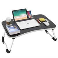 BUYIFY Folding Lap Desk, 23.6 Inch Portable Wood D