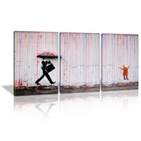 KAWAHONE Banksy Canvas Graffiti Wall Art Colorful