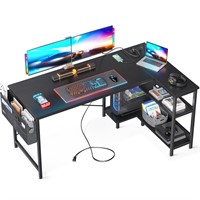 ODK 55 Inch Small L Shaped Computer Desk with Powe