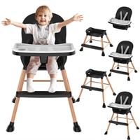 Baby High Chair, 6 and 1 Wooden High Chair, High C