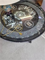 Asian Round table with glass insert