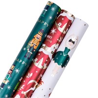 RUSPEPA Christmas Wrapping Paper Rolls - Mini Roll