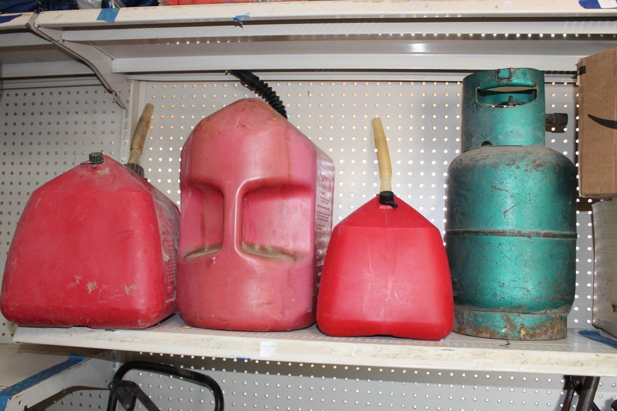 Gas Cans and Propane Tank