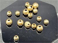 14K Gold Beads Total Wt. .8g