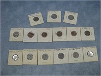 6 WWII Steel Cents, 6 Lincoln & Buffalo Nickels
