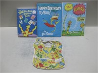 Dr. Seuss Bib & Three Books